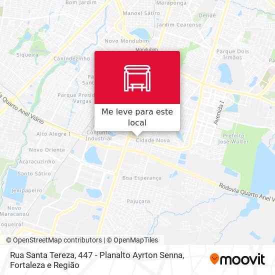 Rua Santa Tereza, 447 - Planalto Ayrton Senna mapa