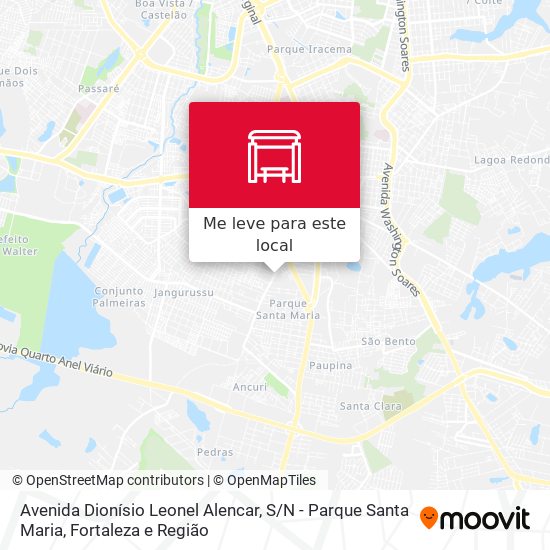 Avenida Dionísio Leonel Alencar, S / N - Parque Santa Maria mapa