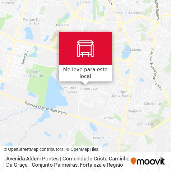 Avenida Aldeni Pontes | Comunidade Cristã Caminho Da Graça - Conjunto Palmeiras mapa
