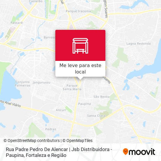 Rua Padre Pedro De Alencar | Jsb Distribuidora - Paupina mapa