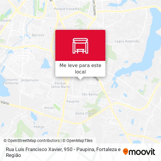 Rua Luís Francisco Xavier, 950 - Paupina mapa