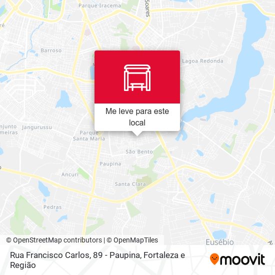 Rua Francisco Carlos, 89 - Paupina mapa