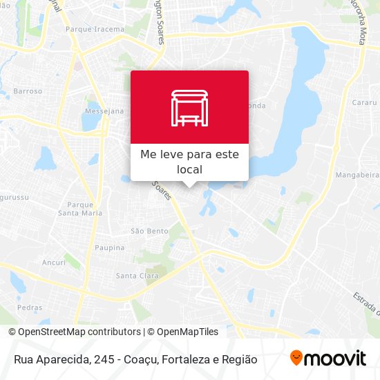 Rua Aparecida, 245 - Coaçu mapa