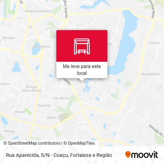 Rua Aparecida, S/N - Coaçu mapa