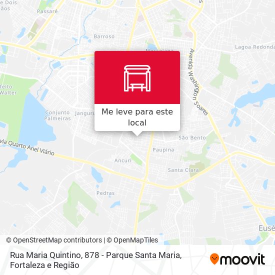 Rua Maria Quintino, 878 - Parque Santa Maria mapa