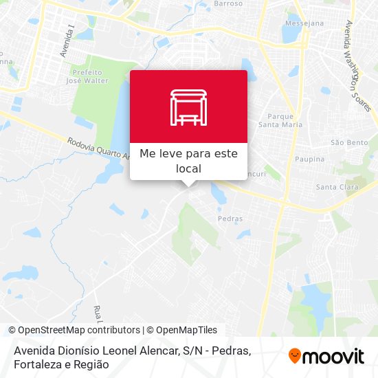 Avenida Dionísio Leonel Alencar, S / N - Pedras mapa