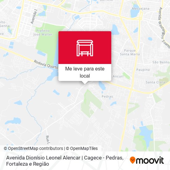 Avenida Dionísio Leonel Alencar | Cagece - Pedras mapa