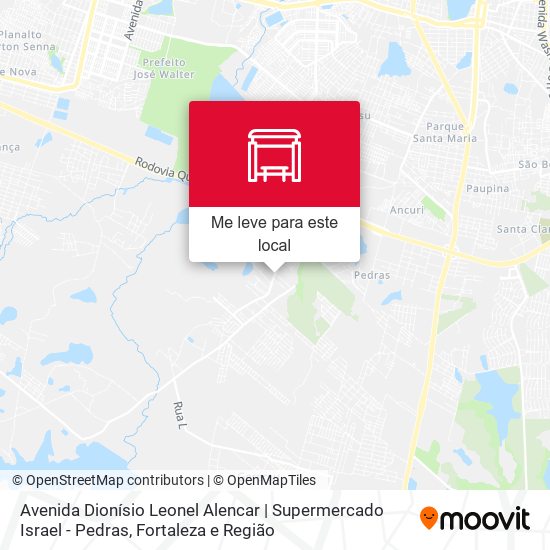 Avenida Dionísio Leonel Alencar | Supermercado Israel - Pedras mapa