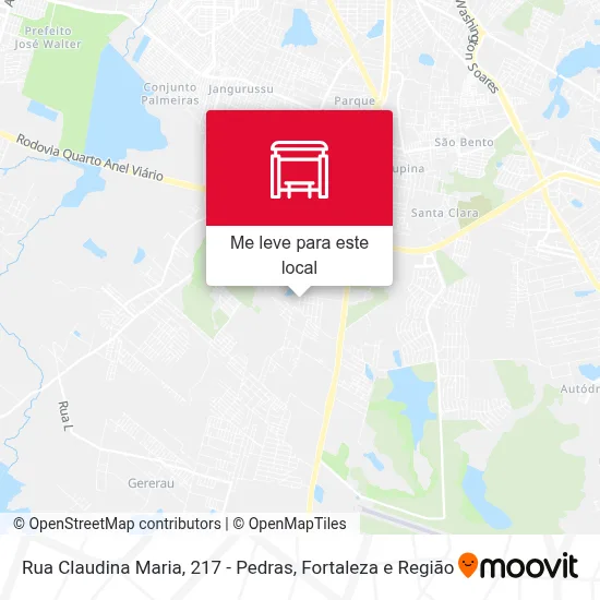 Rua Claudina Maria, 217 - Pedras mapa