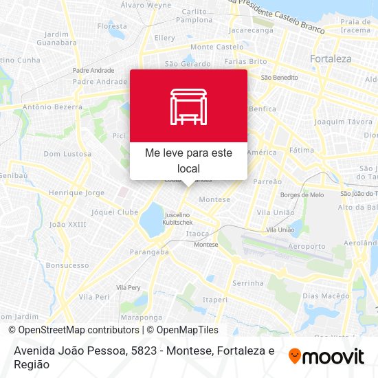 Avenida João Pessoa, 5823 - Montese mapa