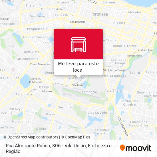 Rua Almirante Rufino, 806 - Vila União mapa