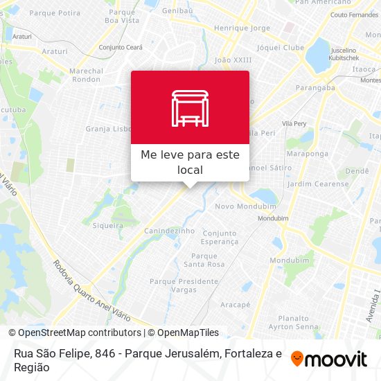 Rua São Felipe, 846 - Parque Jerusalém mapa