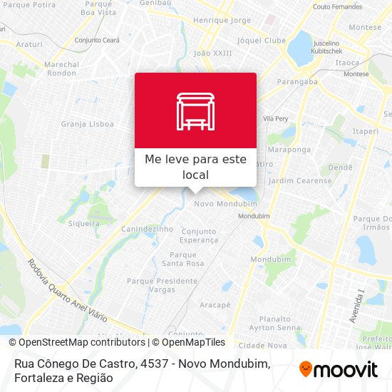 Rua Cônego De Castro, 4537 - Novo Mondubim mapa