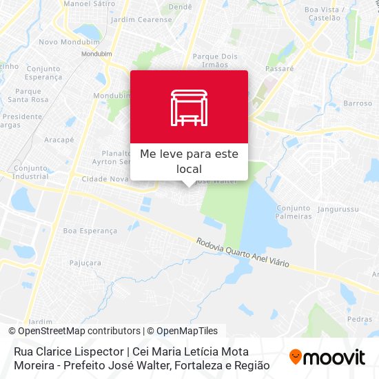 Rua Clarice Lispector | Cei Maria Letícia Mota Moreira - Prefeito José Walter mapa