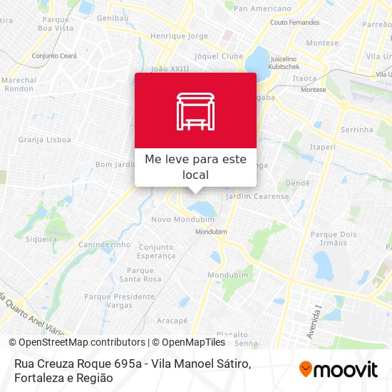 Rua Creuza Roque 695a - Vila Manoel Sátiro mapa