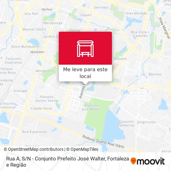 Rua A, S / N - Conjunto Prefeito José Walter mapa