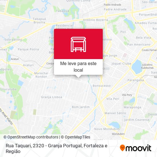 Rua Taquari, 2320 - Granja Portugal mapa