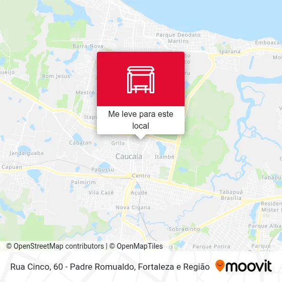 Rua Cinco, 60 - Padre Romualdo mapa