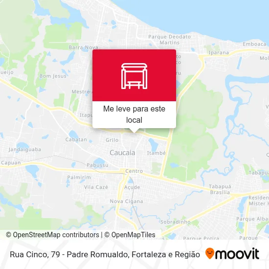 Rua Cinco, 79 - Padre Romualdo mapa