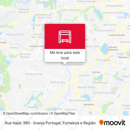 Rua Itajaí, 580 - Granja Portugal mapa