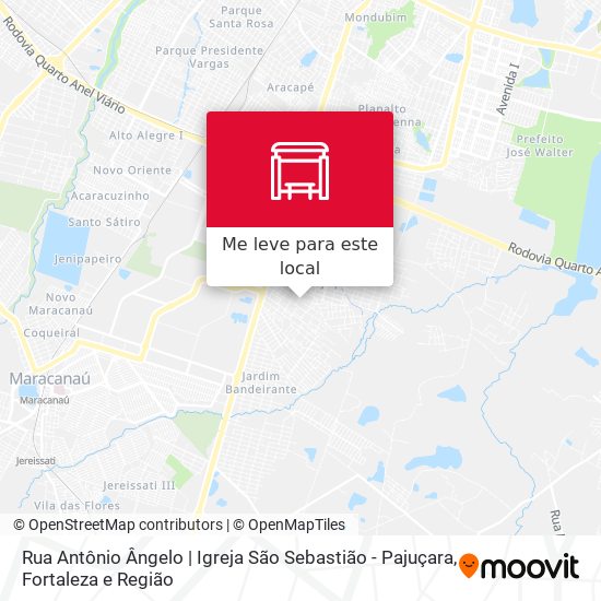 Rua Antônio Ângelo | Igreja São Sebastião - Pajuçara mapa