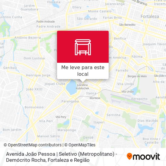 Avenida João Pessoa | Seletivo (Metropolitano) - Demócrito Rocha mapa