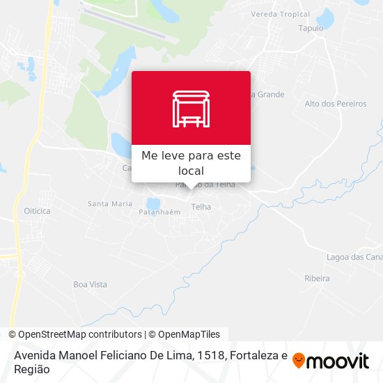 Avenida Manoel Feliciano De Lima, 1518 mapa