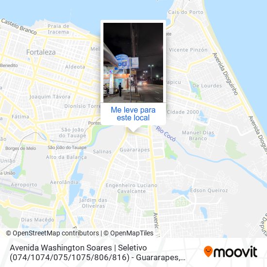 Avenida Washington Soares | Seletivo (074 / 1074 / 075 / 1075 / 806 / 816) - Guararapes mapa