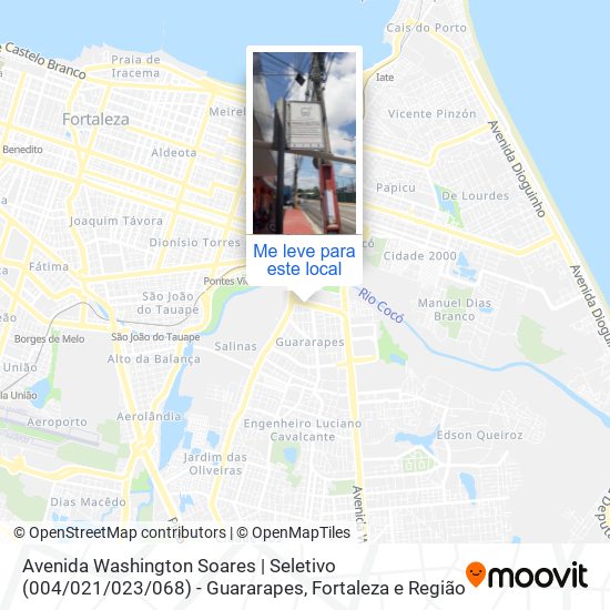 Avenida Washington Soares | Seletivo (004 / 021 / 023 / 068) - Guararapes mapa