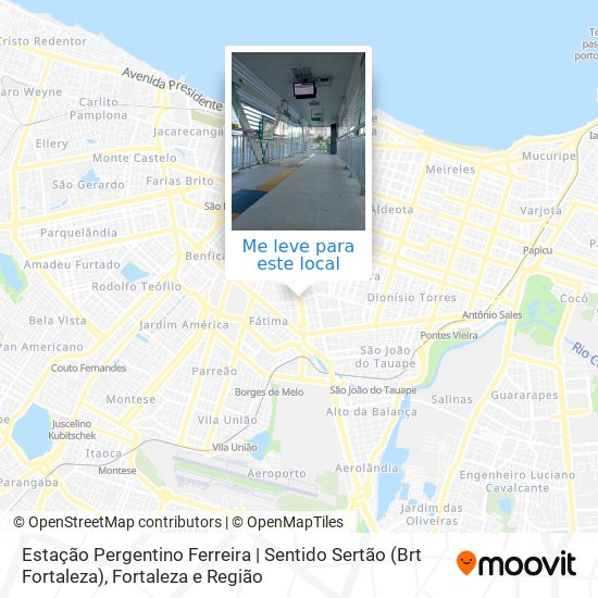 Estação Pergentino Ferreira | Sentido Sertão (Brt Fortaleza) mapa