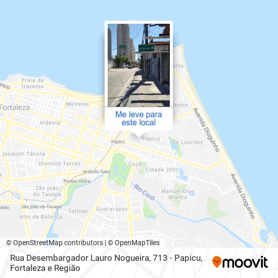 Rua Desembargador Lauro Nogueira, 713 - Papicu mapa