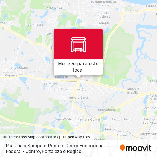 Rua Juaci Sampaio Pontes | Caixa Econômica Federal - Centro mapa