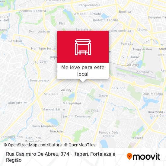 Rua Casimiro De Abreu, 374 - Itaperi mapa