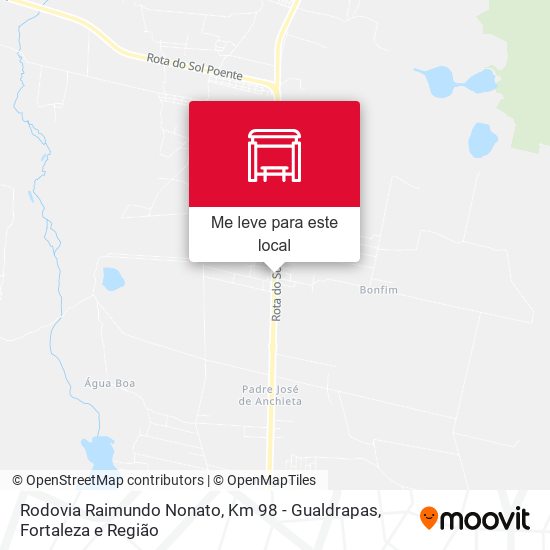 Rodovia Raimundo Nonato, Km 98 - Gualdrapas mapa