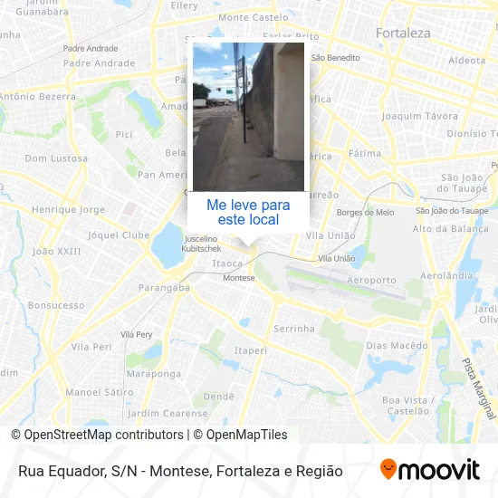 Rua Equador, S/N - Montese mapa
