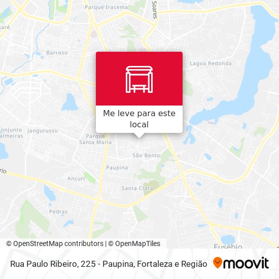 Rua Paulo Ribeiro, 225 - Paupina mapa