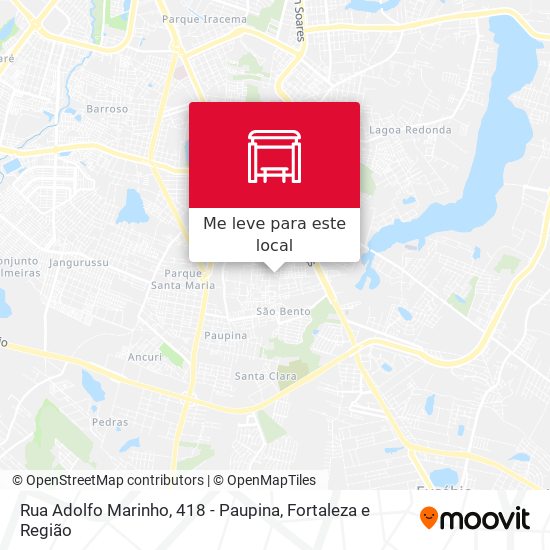 Rua Adolfo Marinho, 418 - Paupina mapa