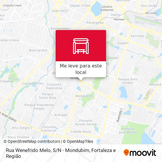 Rua Wenefrido Melo, S / N - Mondubim mapa