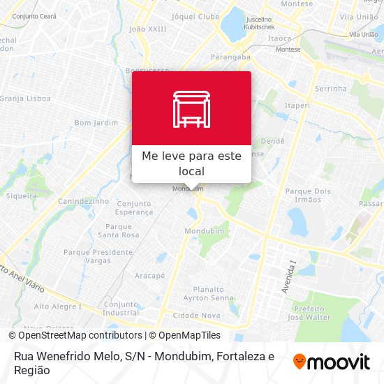 Rua Wenefrido Melo, S / N - Mondubim mapa