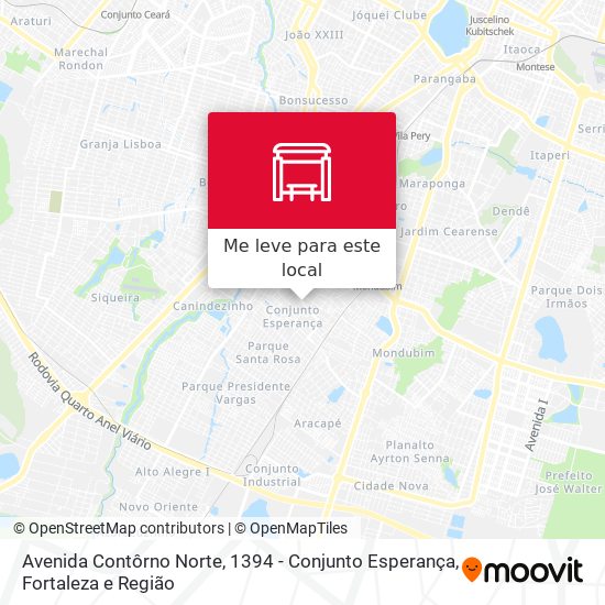 Avenida Contôrno Norte, 1394 - Conjunto Esperança mapa