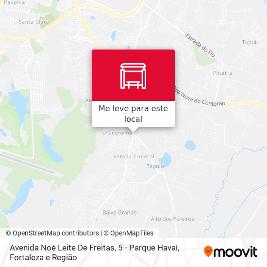 Avenida Noé Leite De Freitas, 5 - Parque Havaí mapa
