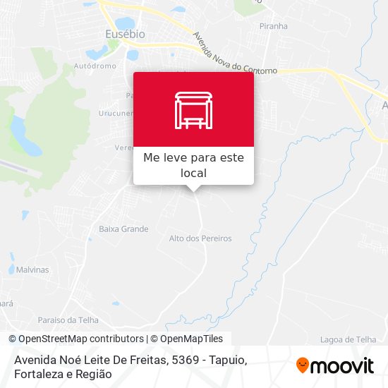 Avenida Noé Leite De Freitas, 5369 - Tapuio mapa