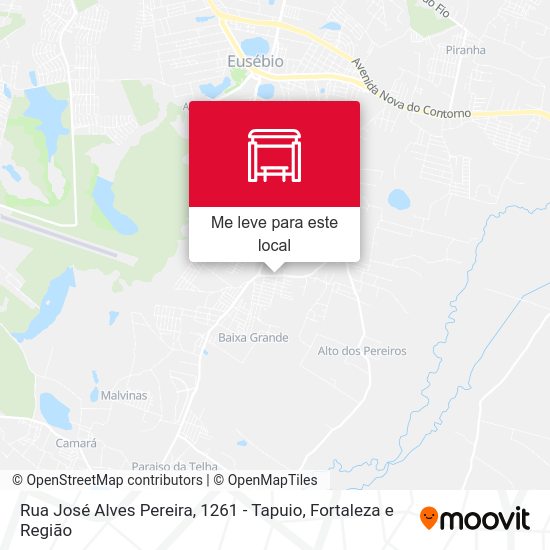 Rua José Alves Pereira, 1261 - Tapuio mapa
