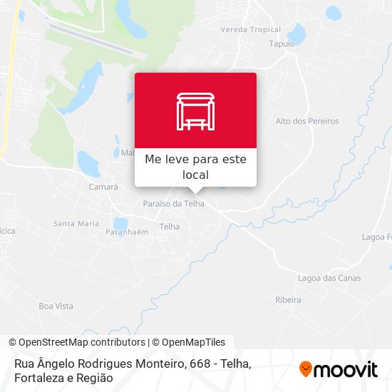 Rua Ângelo Rodrigues Monteiro, 668 - Telha mapa