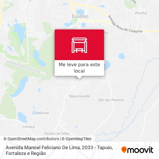 Avenida Manoel Feliciano De Lima, 2033 - Tapuio mapa