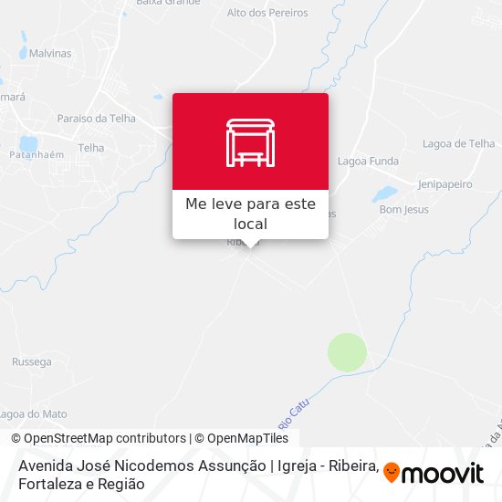 Avenida José Nicodemos Assunção | Igreja - Ribeira mapa