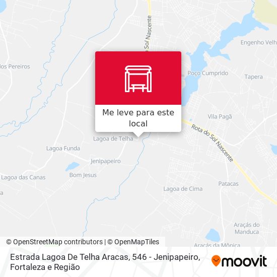 Estrada Lagoa De Telha Aracas, 546 - Jenipapeiro mapa