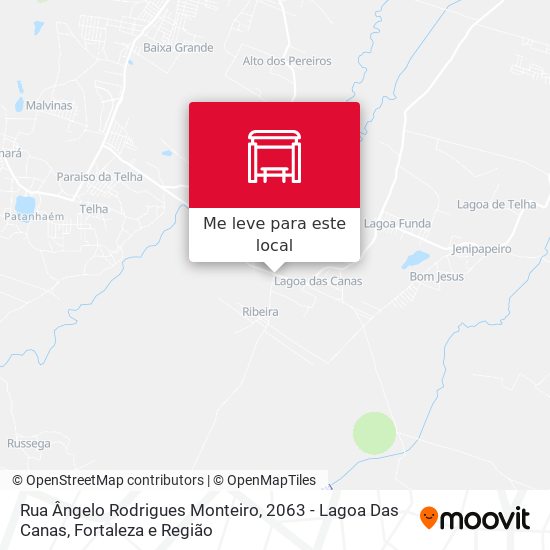 Rua Ângelo Rodrigues Monteiro, 2063 - Lagoa Das Canas mapa