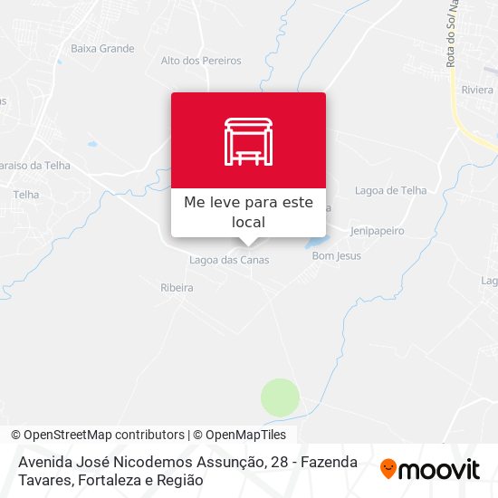 Avenida José Nicodemos Assunção, 28 - Fazenda Tavares mapa