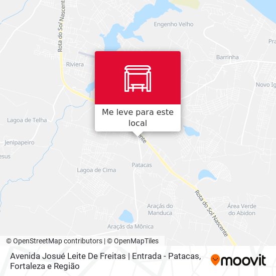 Avenida Josué Leite De Freitas | Entrada - Patacas mapa